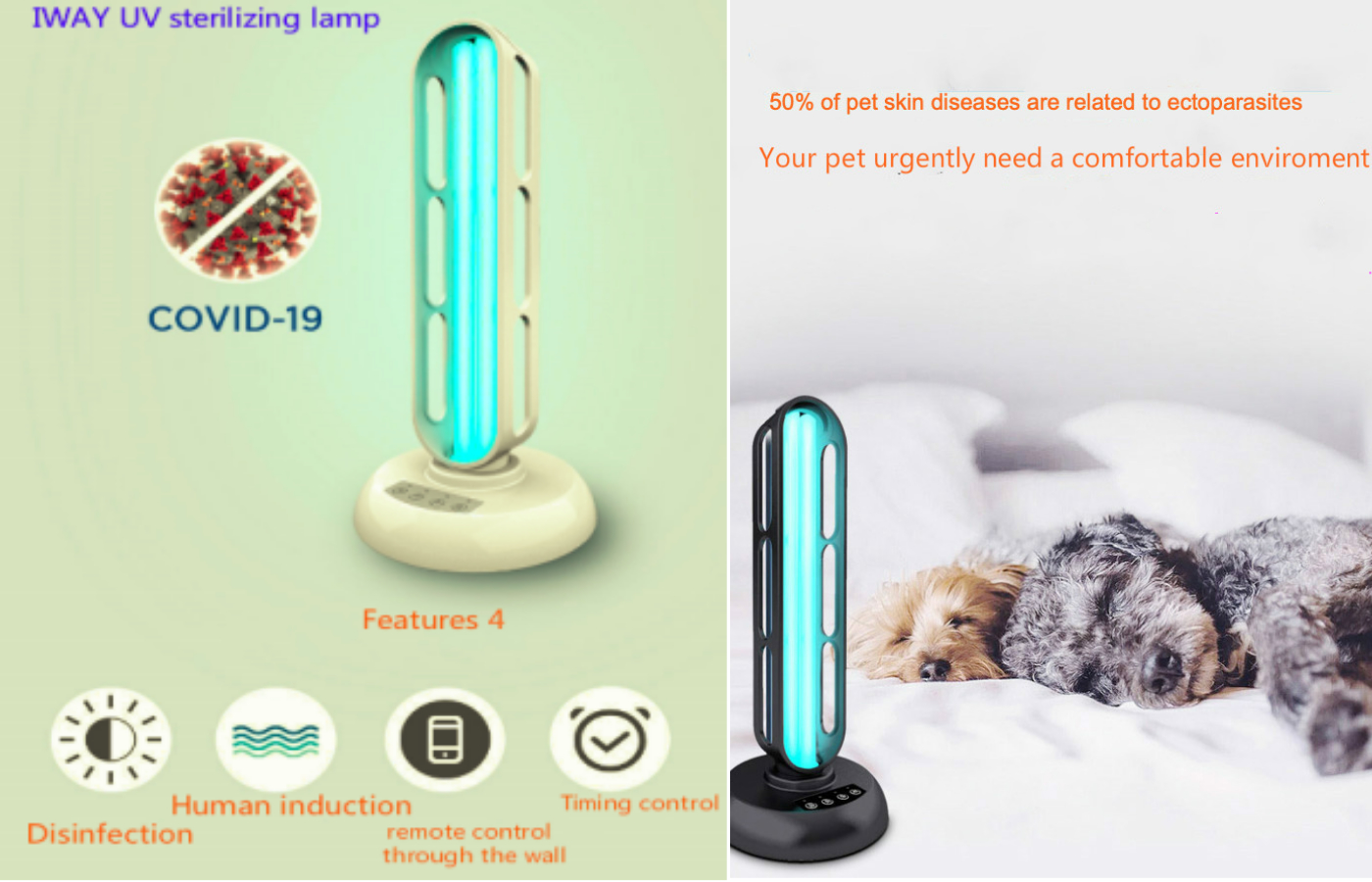 36W UVC sterilizing table lamp,Disinfection Light